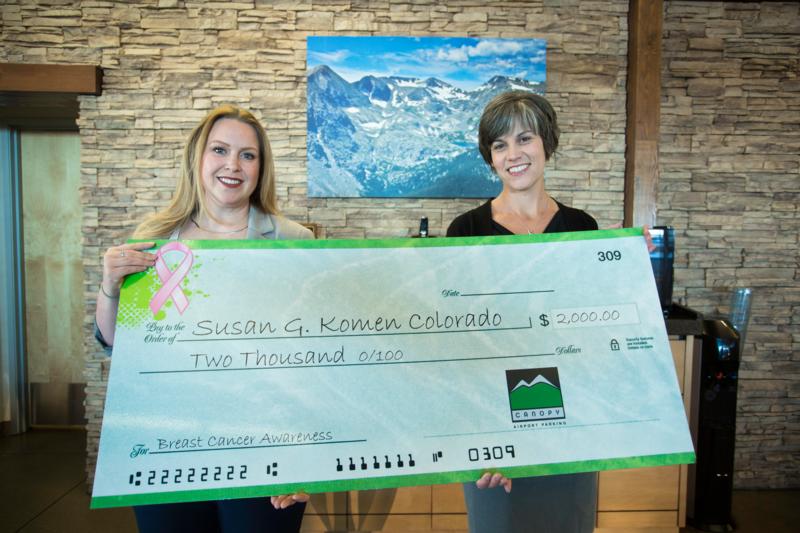 Canopy Donates over $4,000 to Susan G. Komen