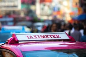 pink taxi
